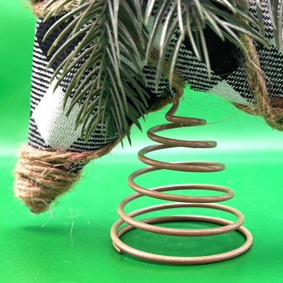 Handmade Buffalo Plaid Star Christmas Tree Topper Rustic Farmhouse Holiday Décor - Picture 8 of 12